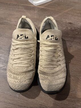APL Cream Knit Slip-On Sneakers with Black Soles